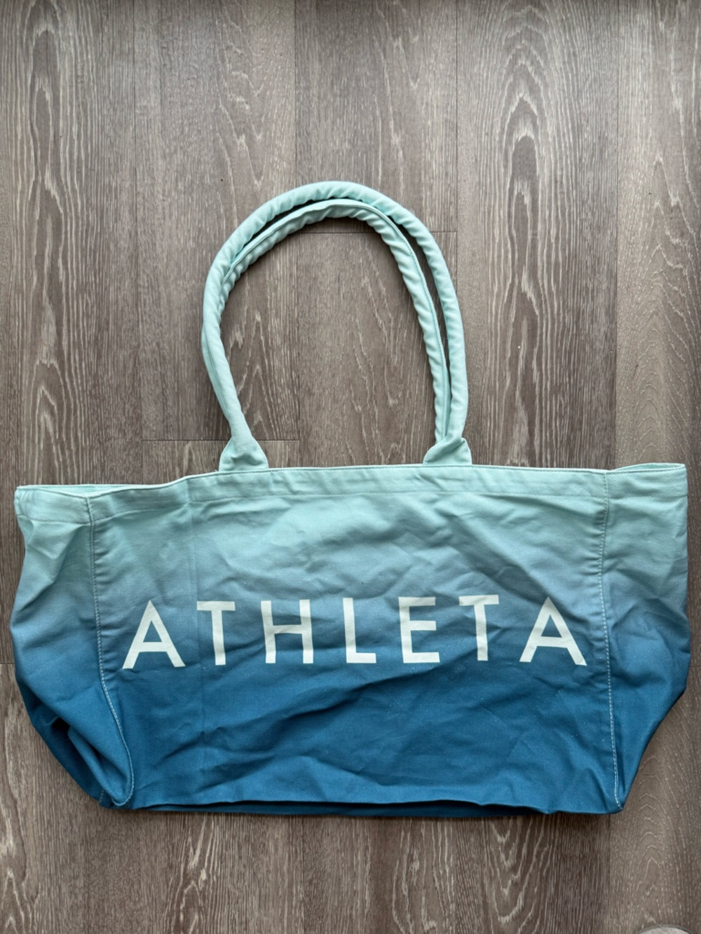 Athleta Ombre Canvas Tote Bag with Logo